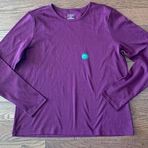Women's L.L.Bean Long-Sleeve Crew Neck Cotton T-Shirt